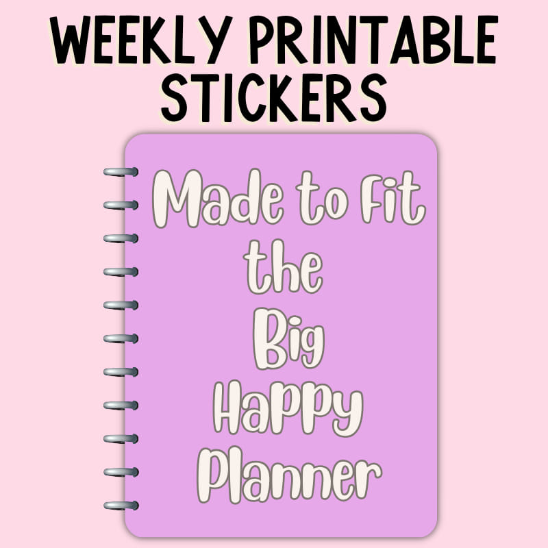 Big HP Weekly Printable Stickers