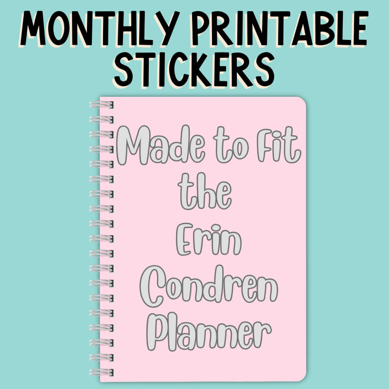 EC Monthly Printable Stickers