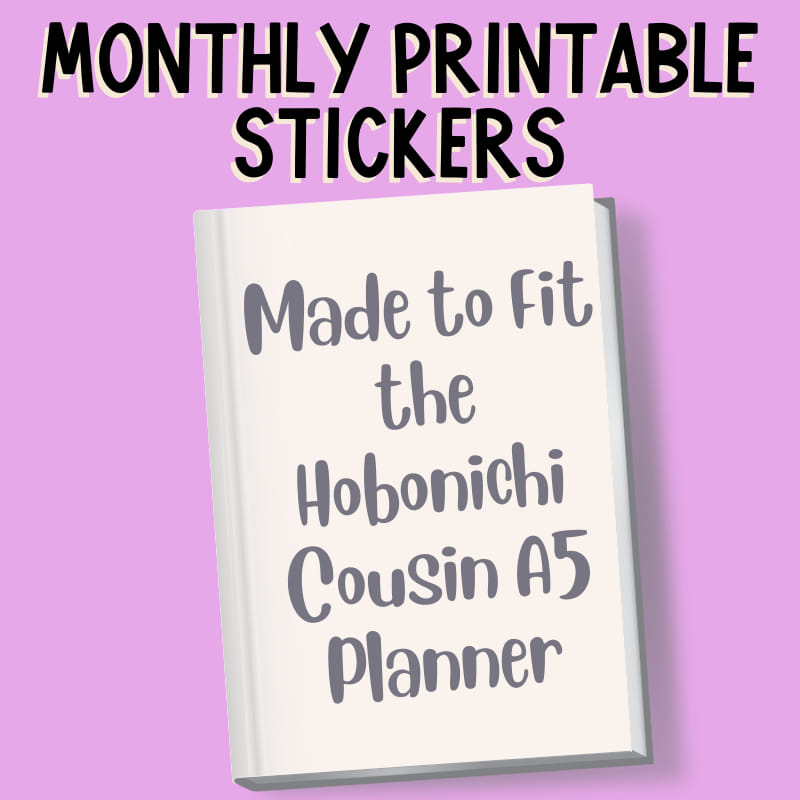 HC Monthly Printable Stickers