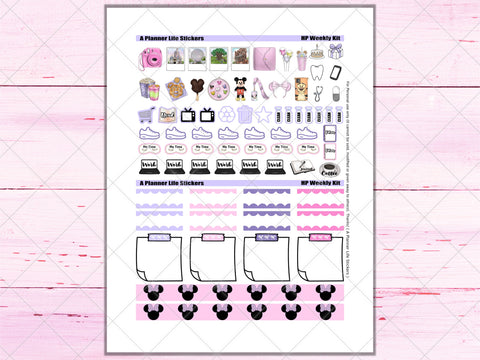 Printable amusement park planner stickers page 5