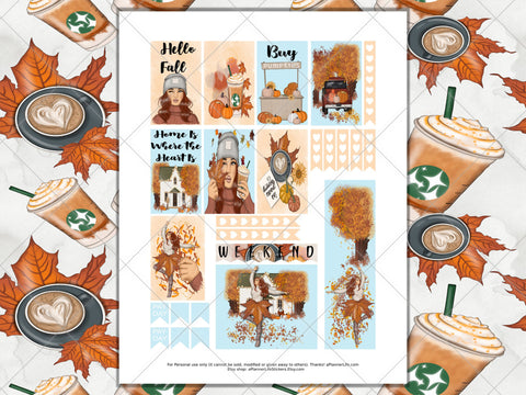 Printable fall planner stickers page 3