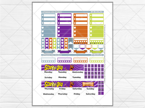 Printable mystery weekly planner stickers page 2