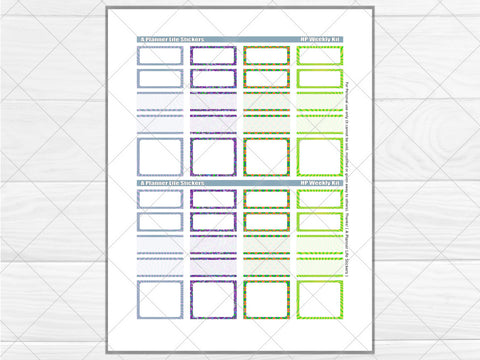 Printable mystery weekly planner stickers page 3