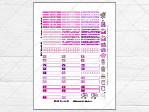 Printable New Year's weekly planner stickers page 3