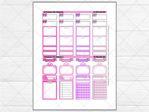 Printable New Year's weekly planner stickers page 4