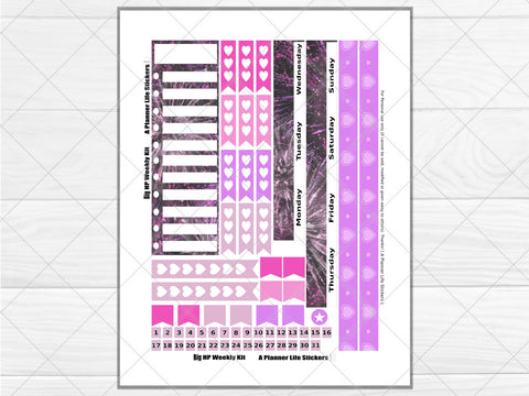 Printable New Year's weekly planner stickers page 5