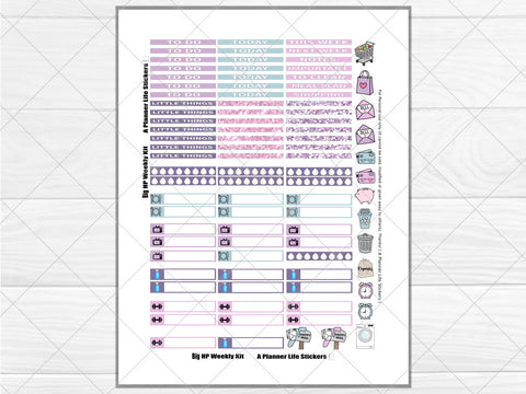 Printable winter weekly planner stickers page 3