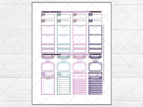 Printable winter weekly planner stickers page 4