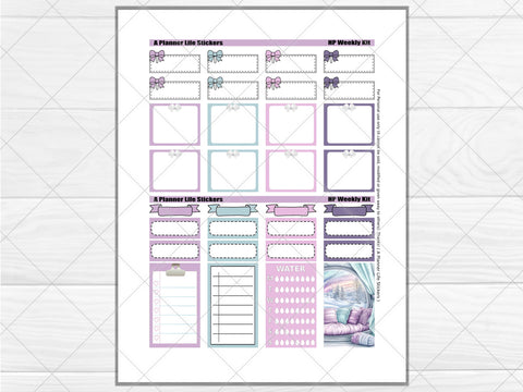 Printable winter weekly planner stickers page 4