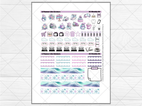 Printable winter weekly planner stickers page 5