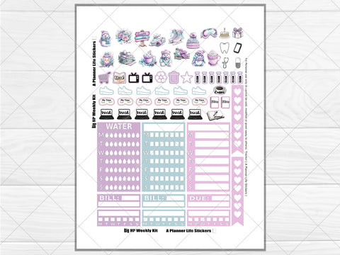 Printable winter weekly planner stickers page 6