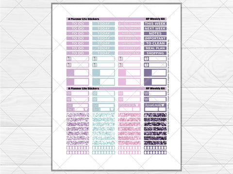 Printable winter weekly planner stickers page 6