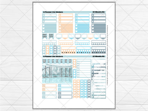 Printable winter spa planner stickers page 2