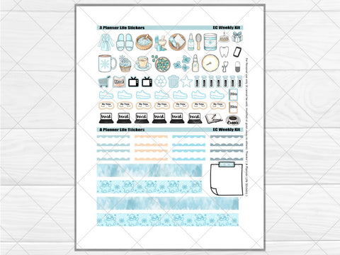 Printable winter spa planner stickers page 5